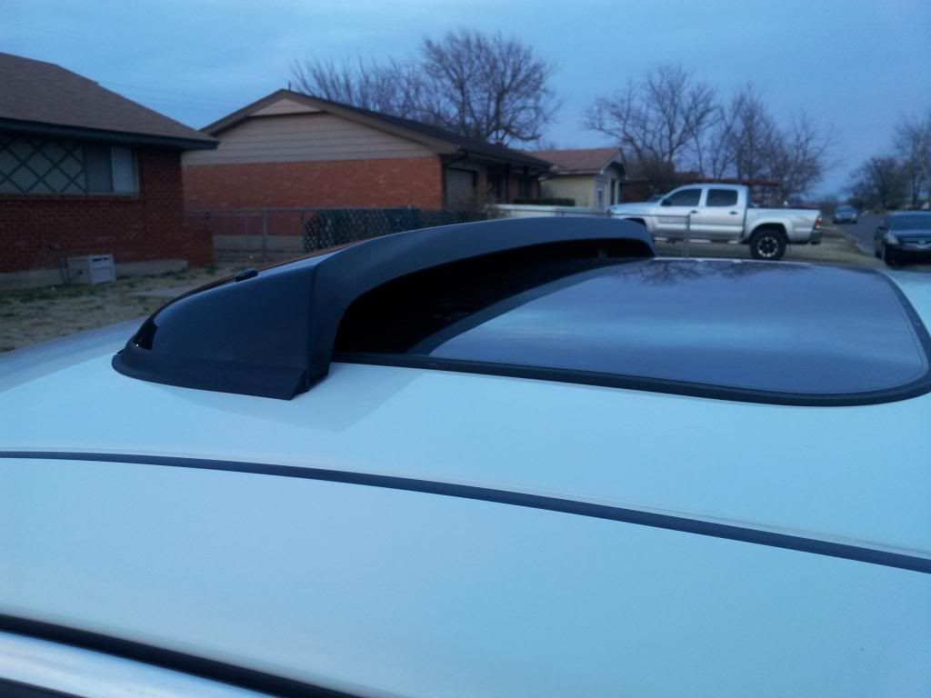 Moonroof wind deflector installation The Nissan Club