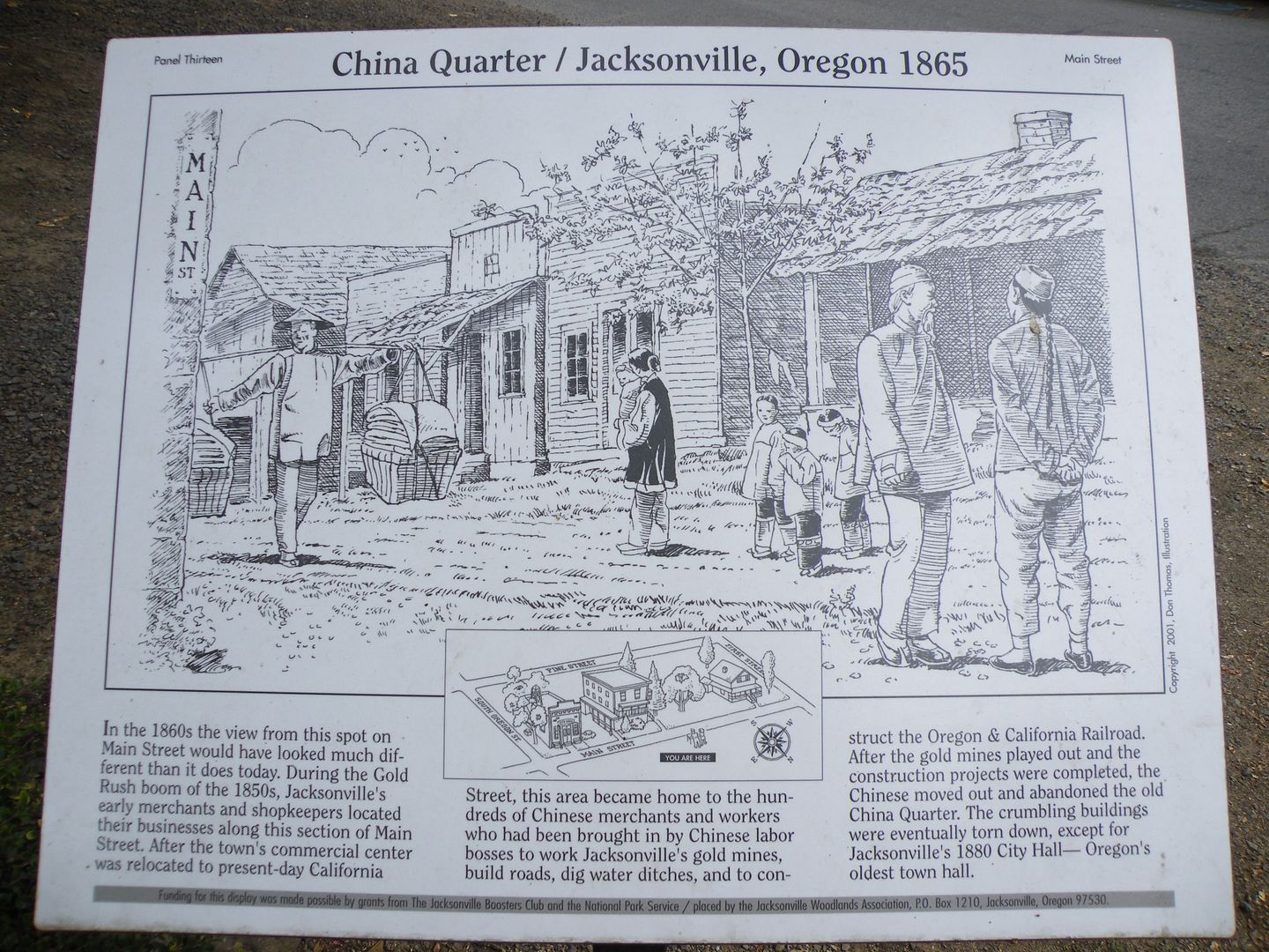 Jacksonville Oregon - Historic Small Town, B&B Mini Break Vacation Jacksonville Oregon Historic Marker Information