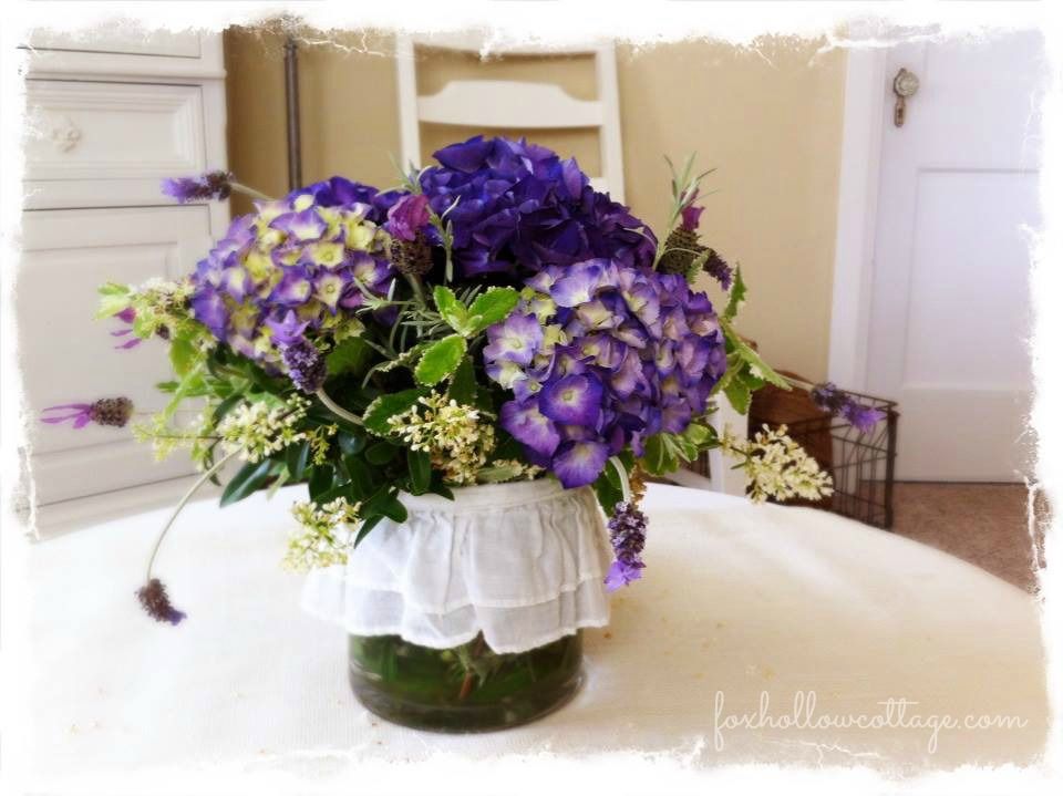 Summer Hydrangeas: vintage cottage floral decor