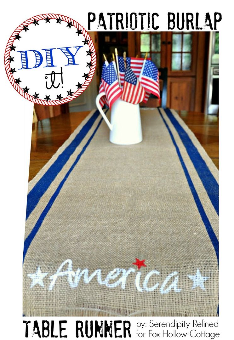 DIY it: A Patriotic 4th of July craft | #burlap #runner #4thofJuly