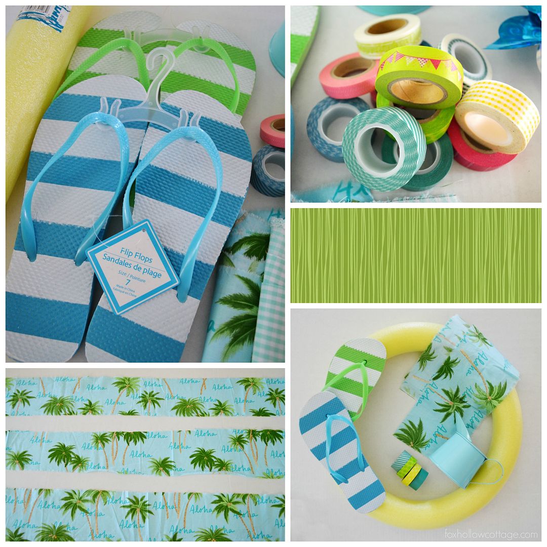Flip Flop - Washi Tape - Craft Supplies for Aloha Wreath
