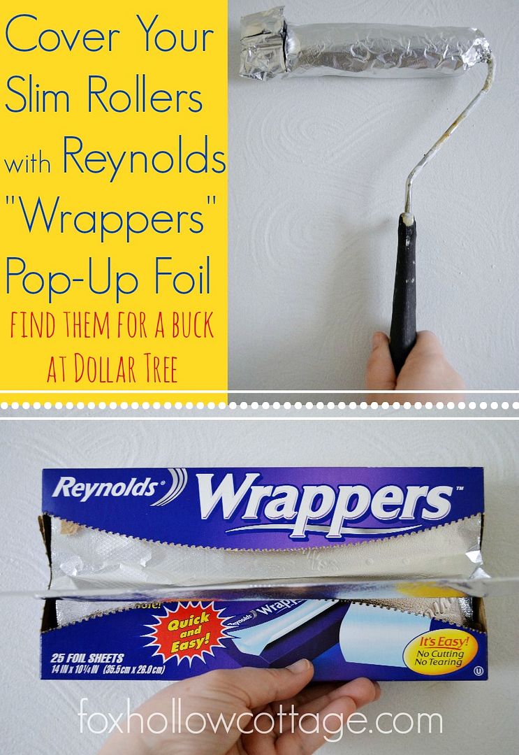 Reynolds Wrappers make great paint sleeve rollers covers! #diy #painting #tips