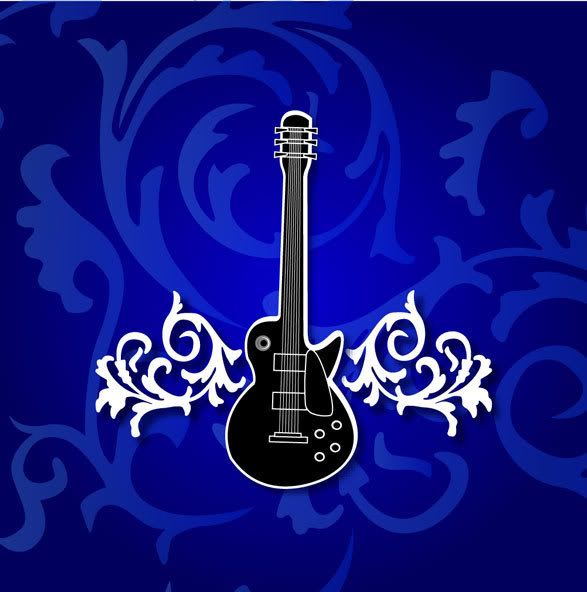 wallpaper guitar black. lack and blue ackground