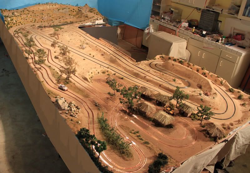  for racing here some pictures of my rally routed slot car track 