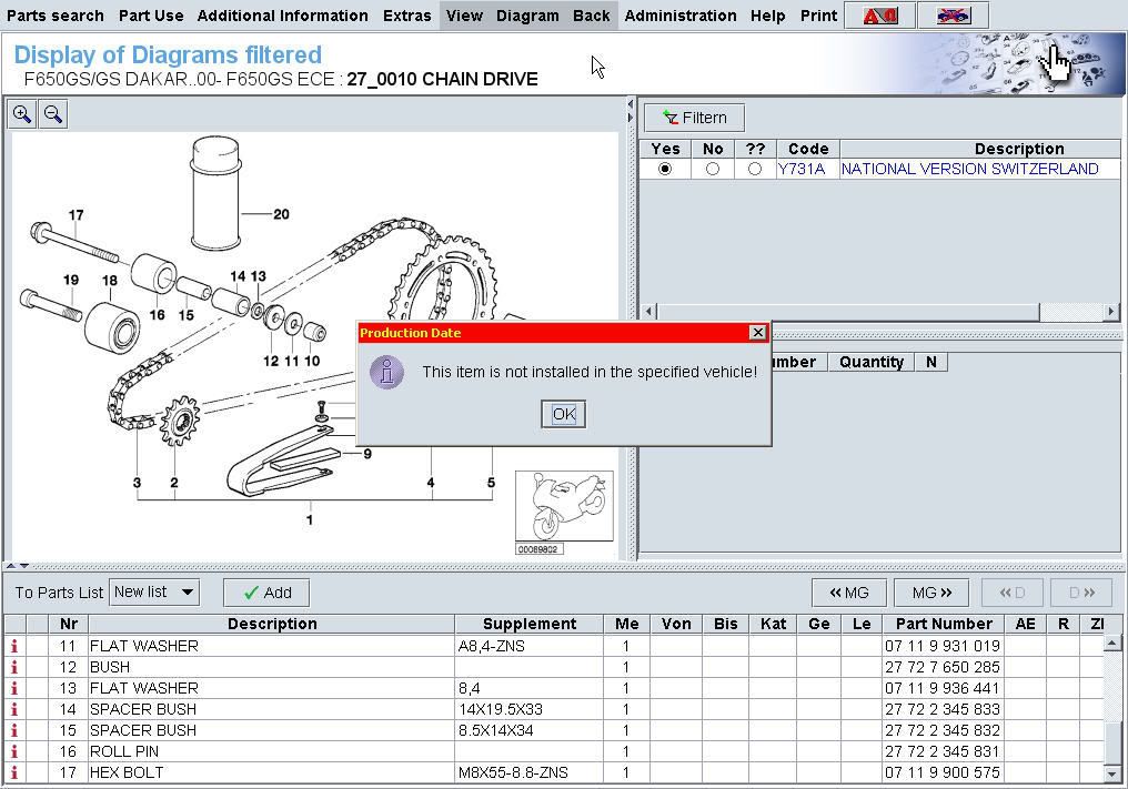 Bmw f650 chain roller #7