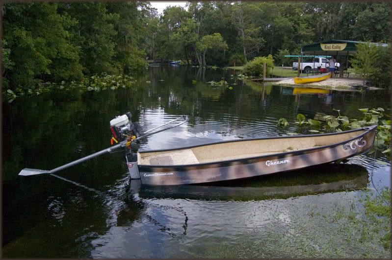 Mud Motor installed on 13 gheenoe Dedicated To The Smallest Of Skiffs
