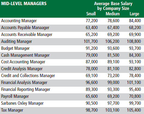 Job Description For Accounting Mid Level Managers Accounting Financial Tax