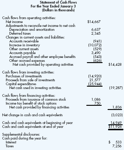 cash flow statement indirect method. Cash Flow Statement