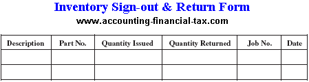 Inventory Sign-out and Return Form