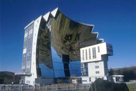 weird building design Odeillo furnace of France