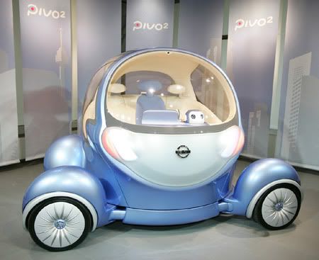 weird car design Nissan Pivo 2