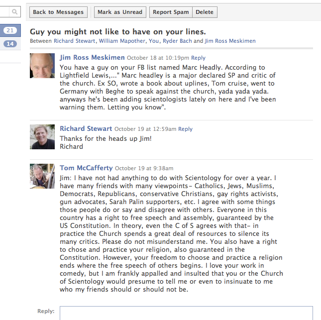 Jim Meskimen is new Facebook friend censor for scientology