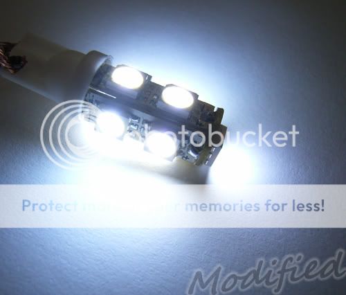 1 Pair T10 5050 9 SMD LED Car Bulbs White Light 2 Pcs