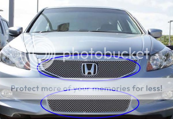 2011 2012 Honda Accord Sedan Upper + Lower Stainless Steel X Wire Mesh 