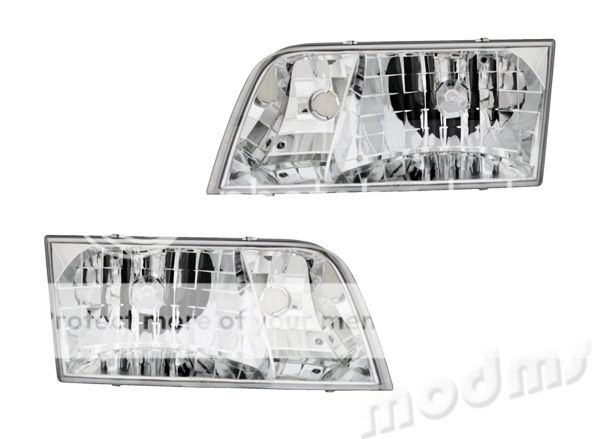 1998 2007 Ford Crown Victoria Sedan Clear Head Light Lamp Assembly 1 Pair