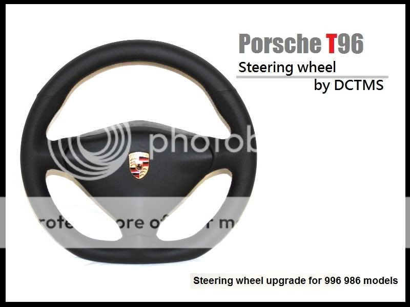 Porsche 996 T96 Sport Leather Steering Wheel CARRERA2 C4S Boxster Red Stitcing